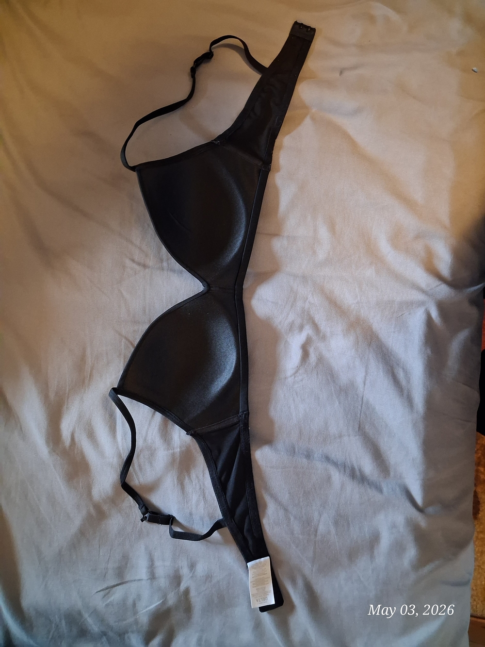 Delta Black Smooth Molded Cup Bra